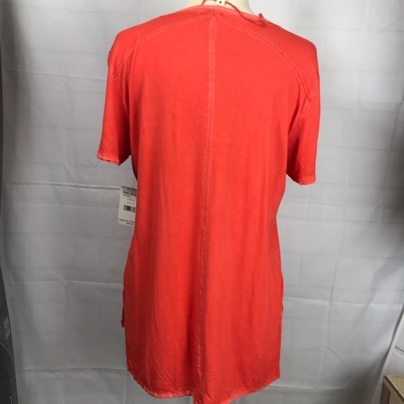 Free people NWOT orange SO SOFT tunic top Sz XS - Picture 3 of 4